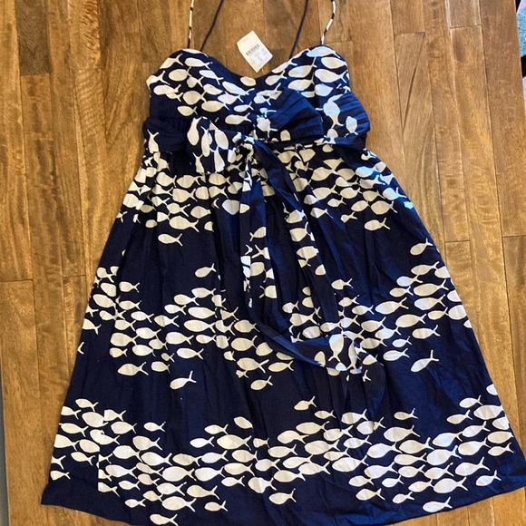 NWT RARE J. Crew Martine School of Fish Print Dress from summer 2006; size 4 - Picture 1 of 4